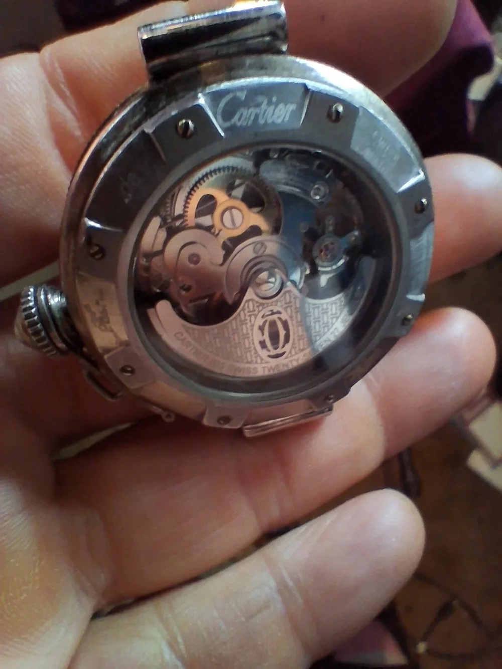 Authentic Pasha Cartier Skeleton Style Watch 2111 Series